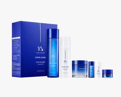 Missha Super Aqua Ultra Hyalron 3 Set Sensitive Skincare Deep Moisturizer