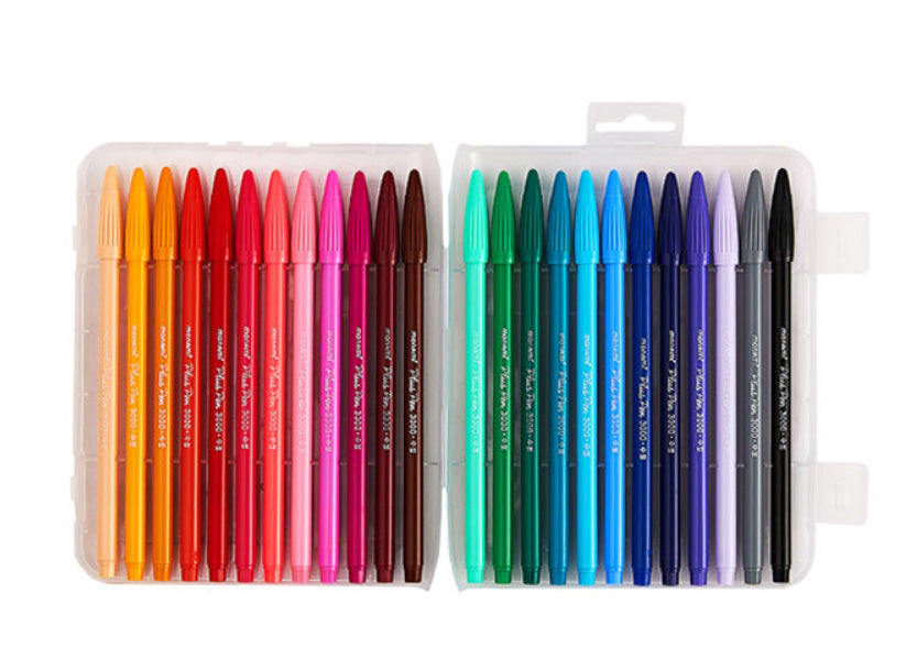 Monami Plus Pen 3000 24 Color Set Fiber Pen Writing Instruments Pen
