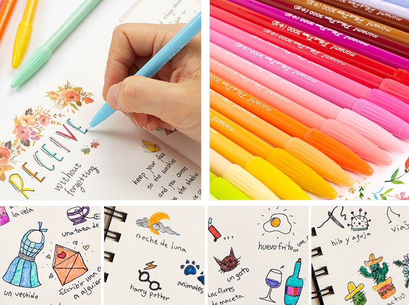 Monami Plus Pen 3000 36 Color Set Fiber Pen Writing Instruments Pens