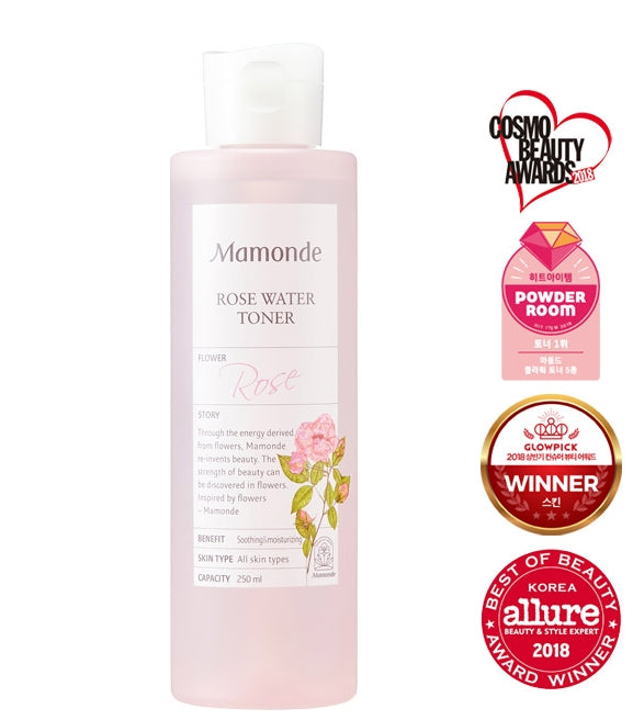 Momonde Rose Water Toner 250ml Korean Womens Beauty Cosmetics Skin Care