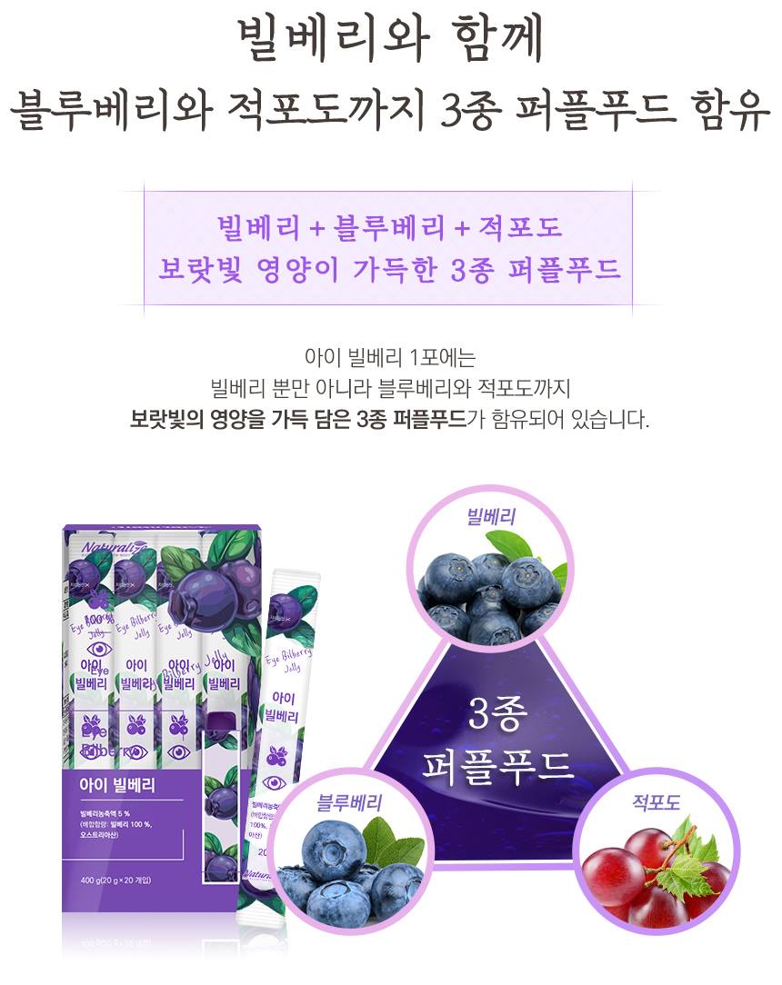 NATURALIZE Eye Bilberry Jellys 20gx20pcs Health supplements Blueberry