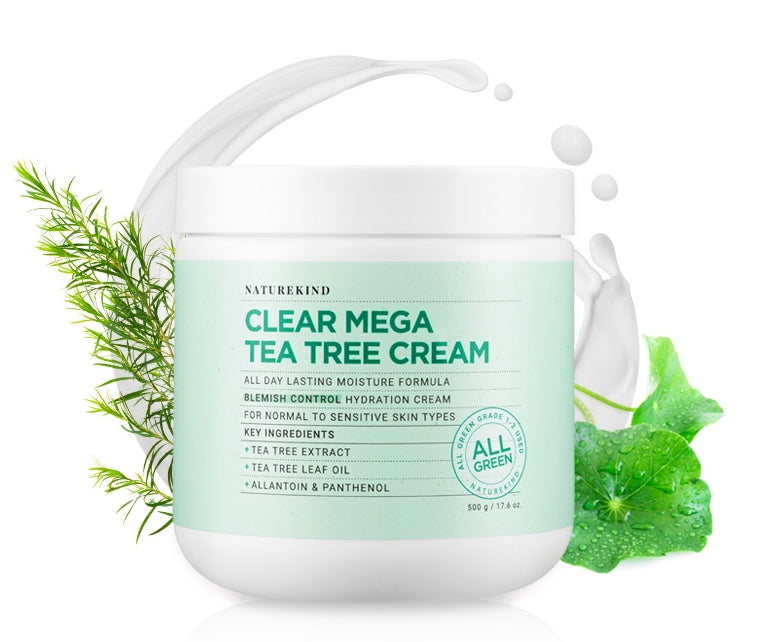 NATUREKIND CLEAR MEGA TEA TREE CREAM 500g Korean Skincare Cosmetics