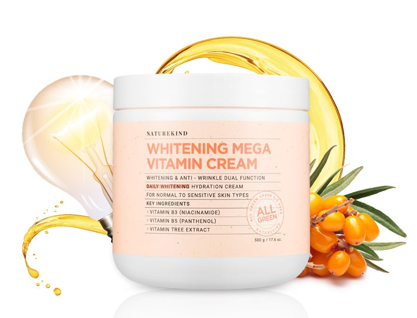 NATUREKIND WHITENING MEGA VITAMIN CREAM 500g Korean Skincare Cosmetins