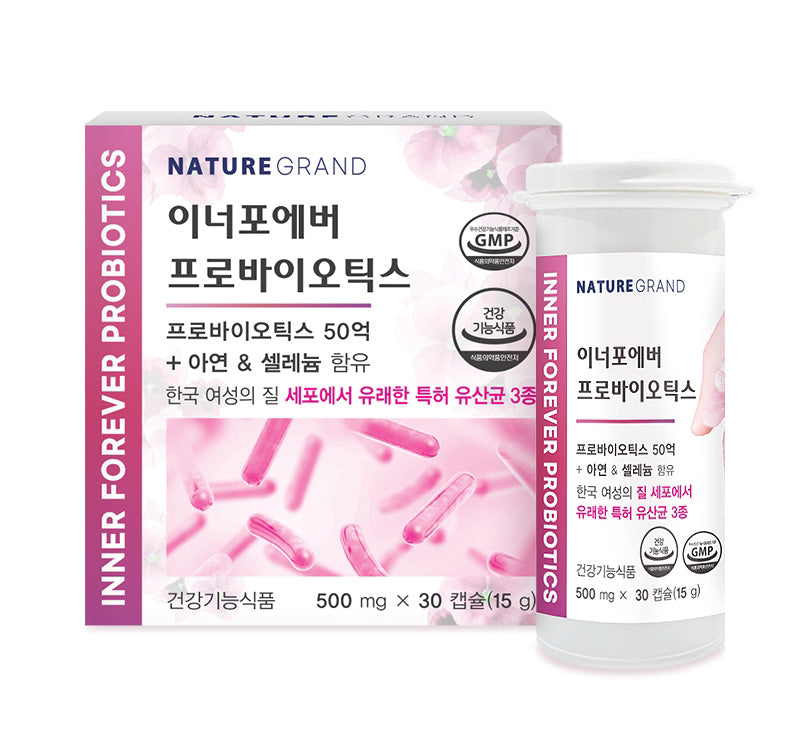 NATUREGRAND Inner Forever Probiotics 30 Capsules Health supplements Zinc Immunity