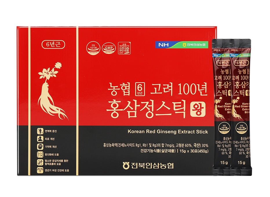 NH 6 Korea 100 Year Red Ginseng Extract Stick Wang 450g Health Supplements Immunity Women Climacteric