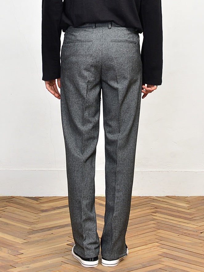 Charcoal Dark Grey Bootleg Cut Trousers Mens Formal Suits Pants Wide