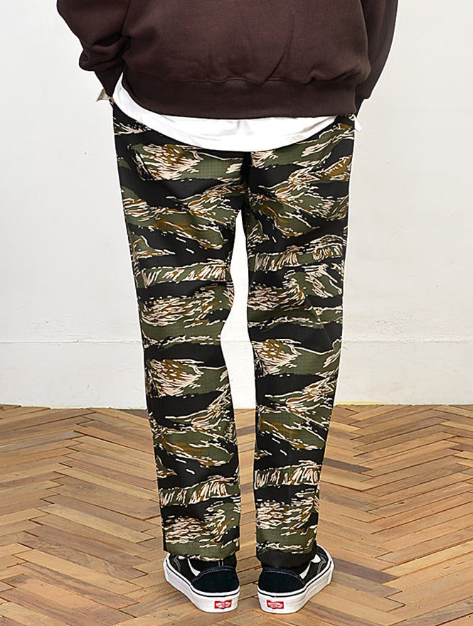 Black Khaki Camouflage Trousers Mens Waistband Casual Pants Relaxed