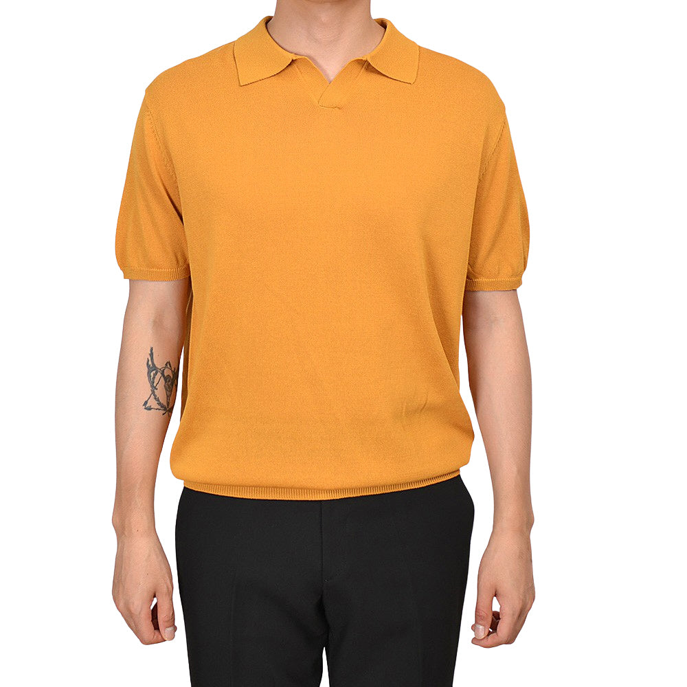No-Button Sweaters Knit Short Sleeved Polo Shirts Mens Casual Tops