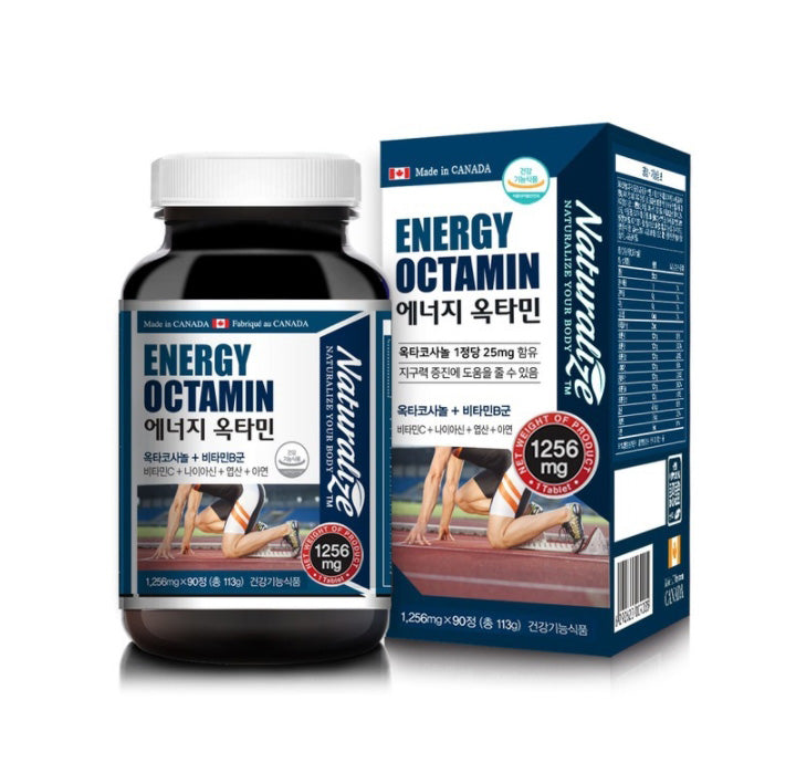 NATURALIZE Energy Octamin 90 Tablets Health Supplements Vitality Vitamin Zinc Immunity