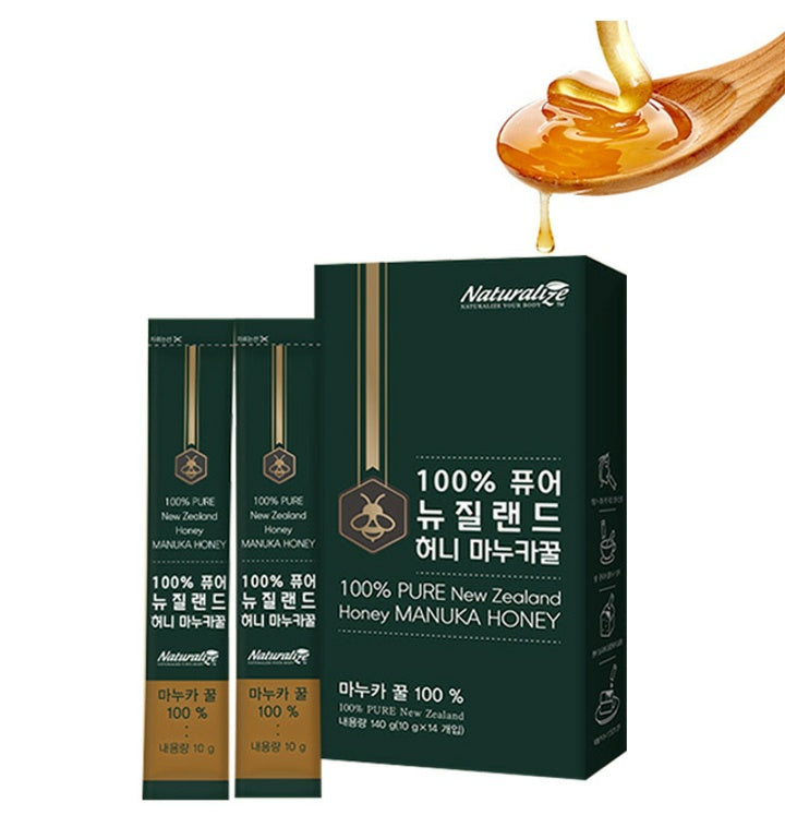 Naturalize 100% Pure New Zealand Manuka Honey Tea Tree 10g 14 Sachets