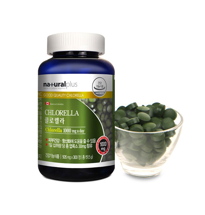 NATURAL PLUS CHLORELLA 300 Tablets Health Skin Supplements Antioxidant Vitality