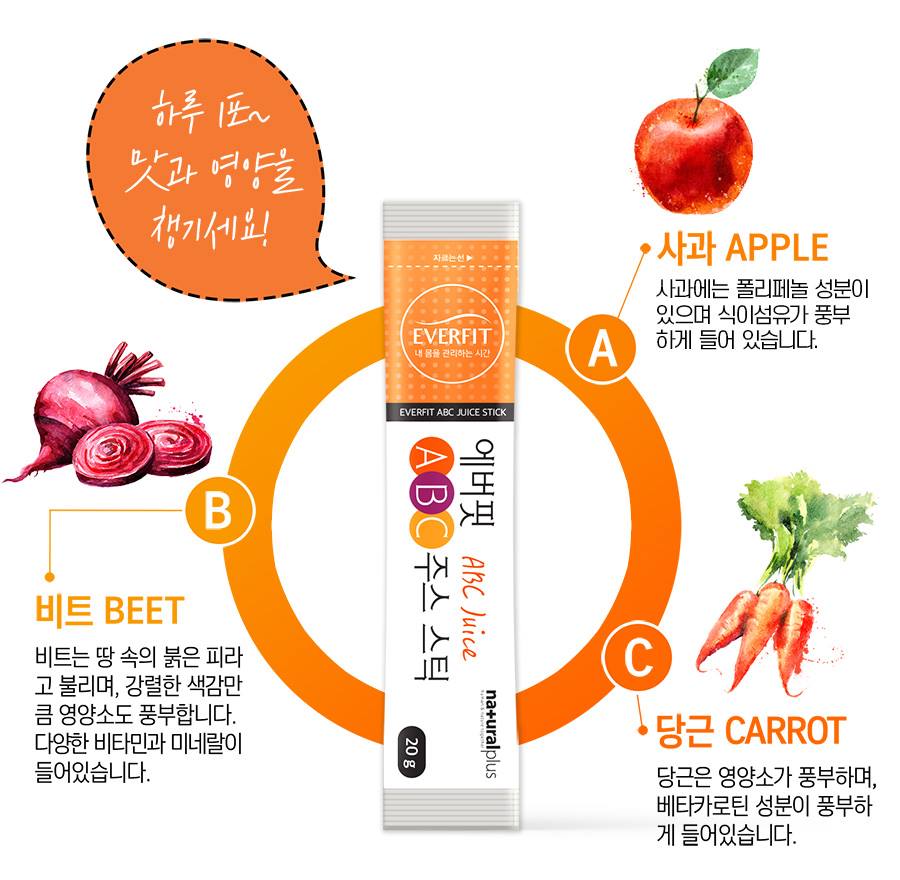 Natural Plus Ever fit ABC Juice Sticks Health supplement food Vitamin