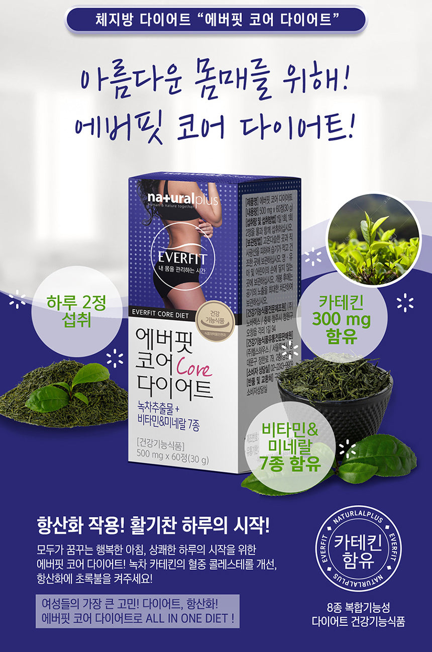 Natural Plus Ever Fit Core Diet Green tea extract Vitamin Minerals