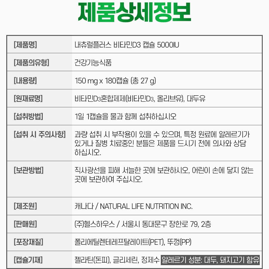 Natural Plus Vitamin D3 Capsule 5000IU Health supplements Calcium