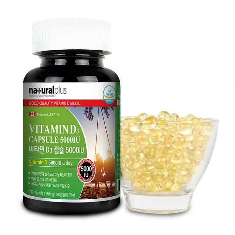 Natural Plus Vitamin D3 Capsule 5000IU Health supplements Calcium