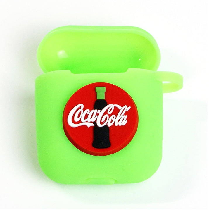Drink Soda AirPods Case Coca Cola Neon Green For Apple Earphone Case