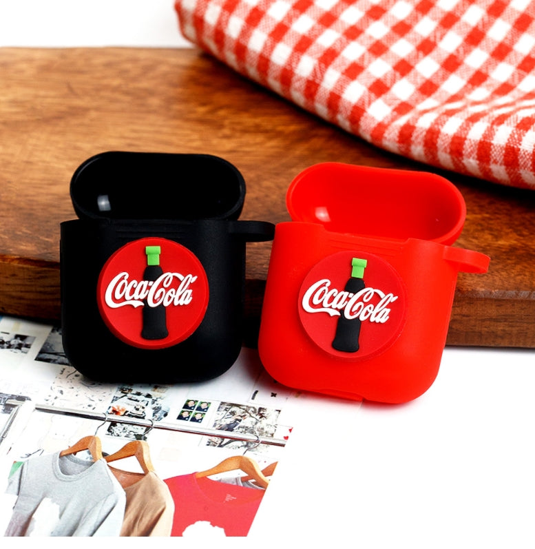 Drink Soda AirPods Case Coca Cola Red Apple Bluetooth Earphone Case