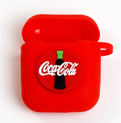Drink Soda AirPods Case Coca Cola Red Apple Bluetooth Earphone Case