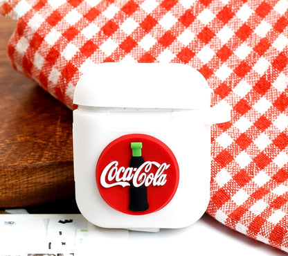 Drink Soda AirPods Case Coca Cola White Apple Bluetooth Earphone Case