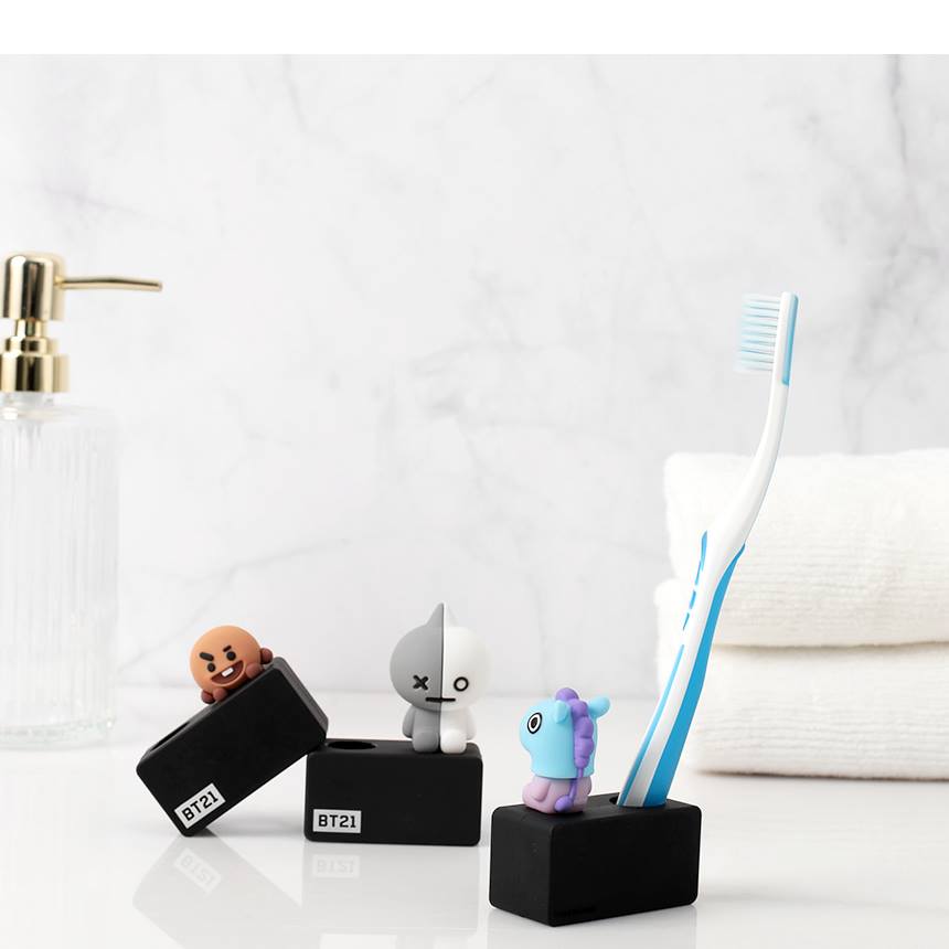 BT21 Character Toothbrush Holder Teeth Dental Care Tools bathroom