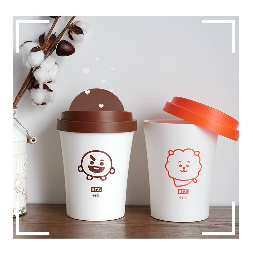 BT21 Swing Mini Bins Waste basket Trash can Home Kpop Accessories