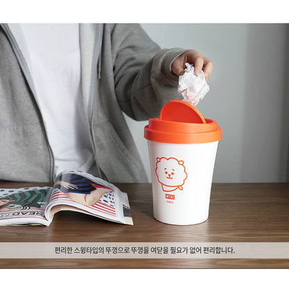 BT21 Swing Mini Bins Waste basket Trash can Home Kpop Accessories