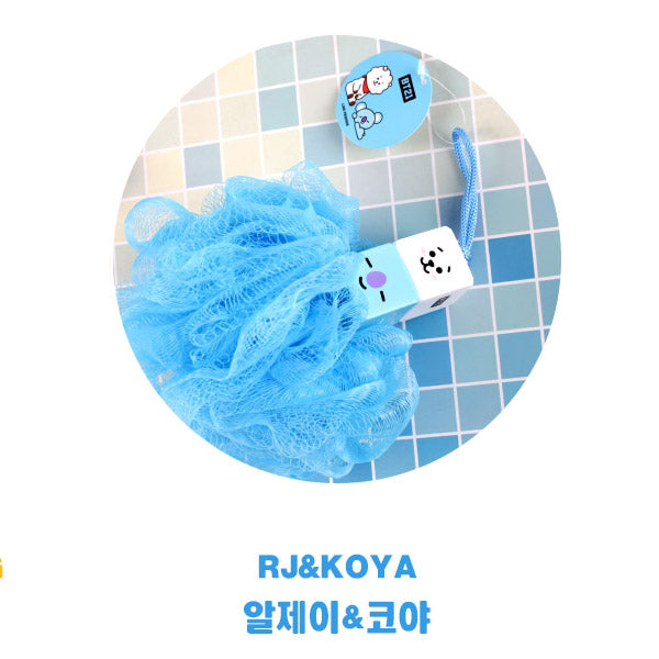 BT21 Figure Character Soft Shower Ball Bath Mesh Pouf Body Towel