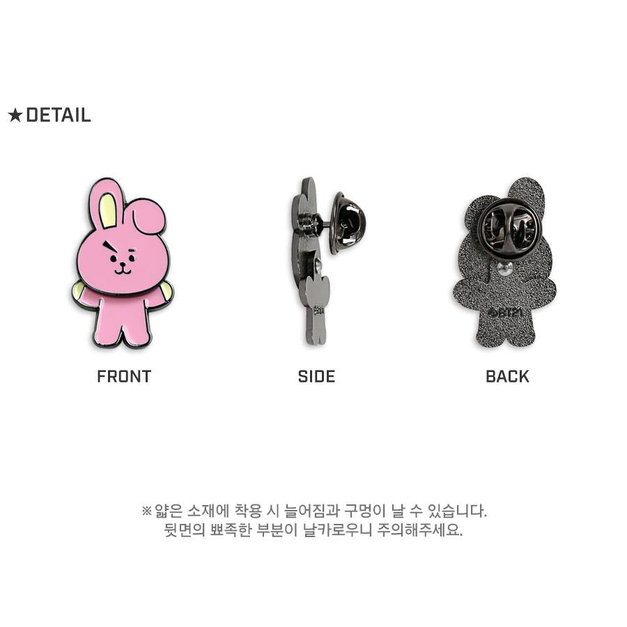 BT21Cute Character Swing Pin Badge Accessory Kpop Styling Tools brooch