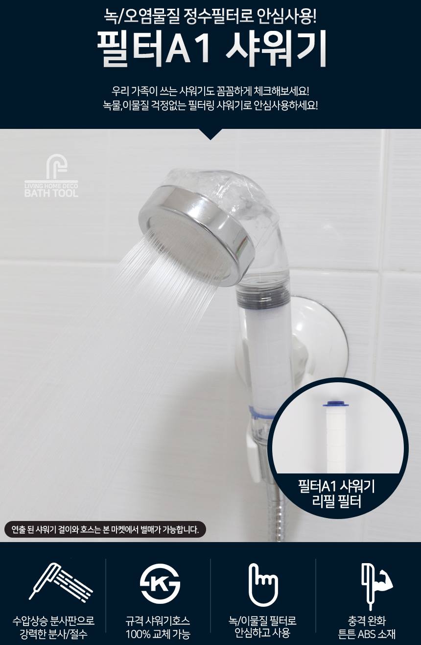 Shower Filter Water Shower Head Jetting High Pressure Bathroom