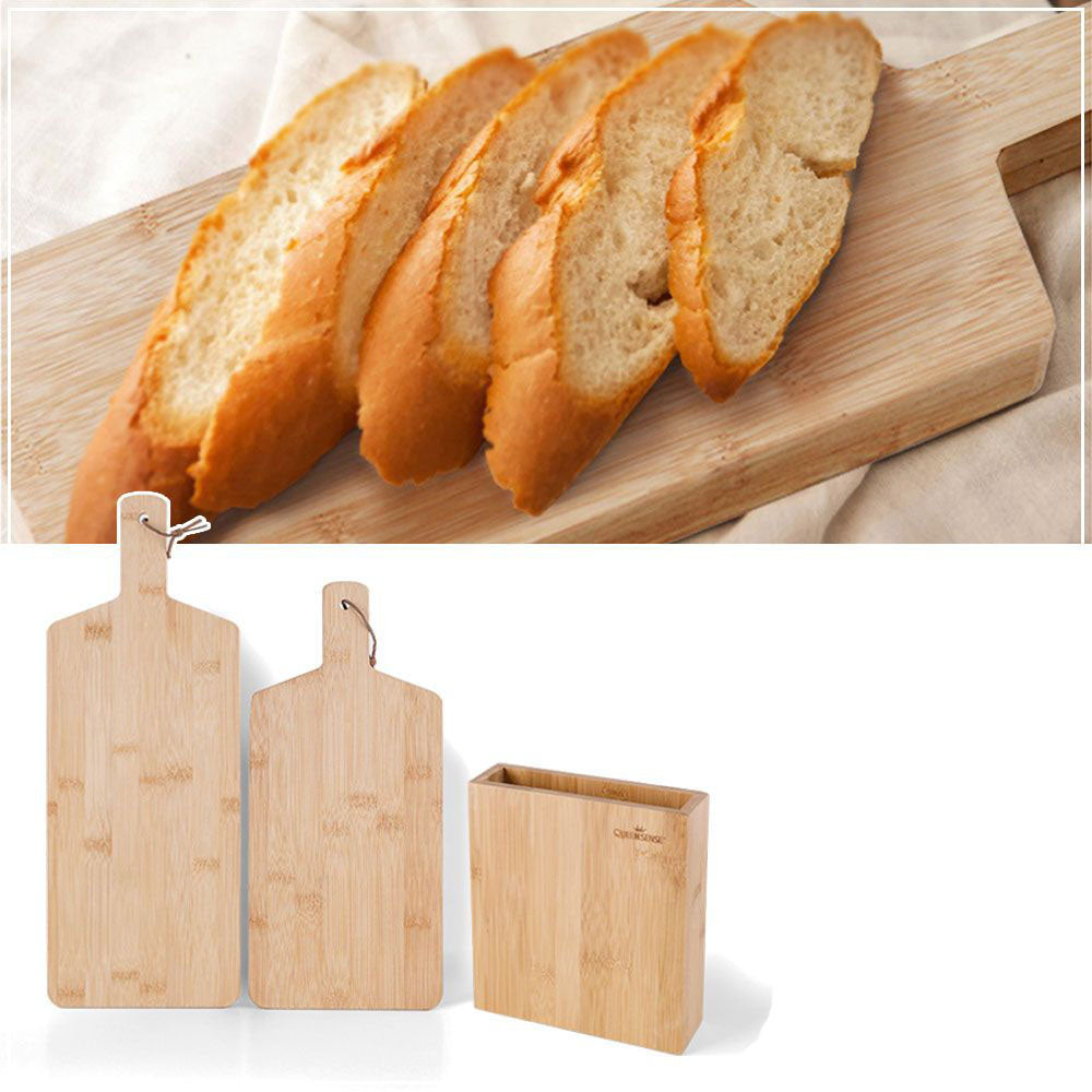 QUEENSENSE Serving Board Sets Bamboo Chopping board Foods Plaiting
