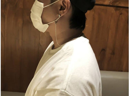 Silver 925 Face Masks Necklace Chain Jewelry Unisex Accessories