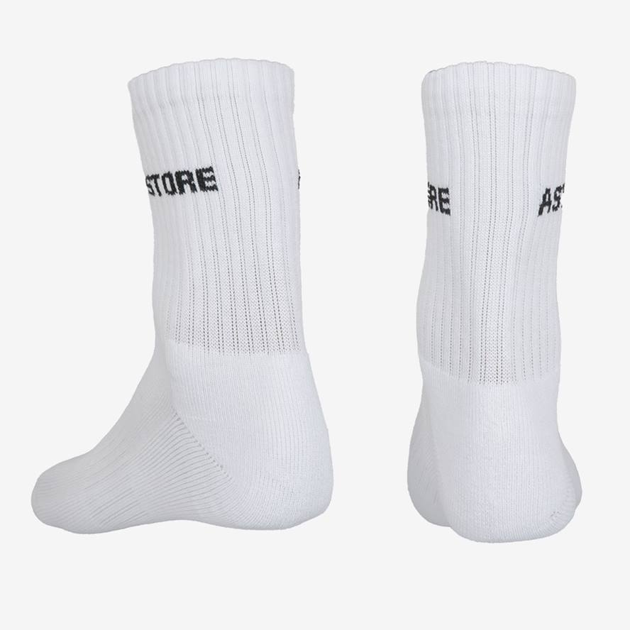 ASTORE Sports White Socks Middle type Running Health Basketball Foots