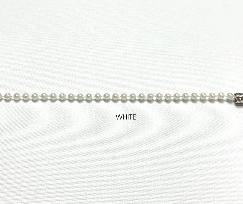 White Pearl Face Masks Necklaces Chain Beaded Jewelry Lady Accessories