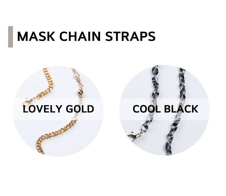 Steel Face Mask Necklaces Chain Straps Jewelry Lady Accessories AirPod