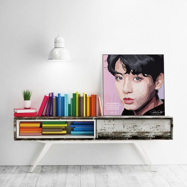 BTS Kpop Bangtan Boys Jungkook Wall Picture Home Printing Frames 25cm