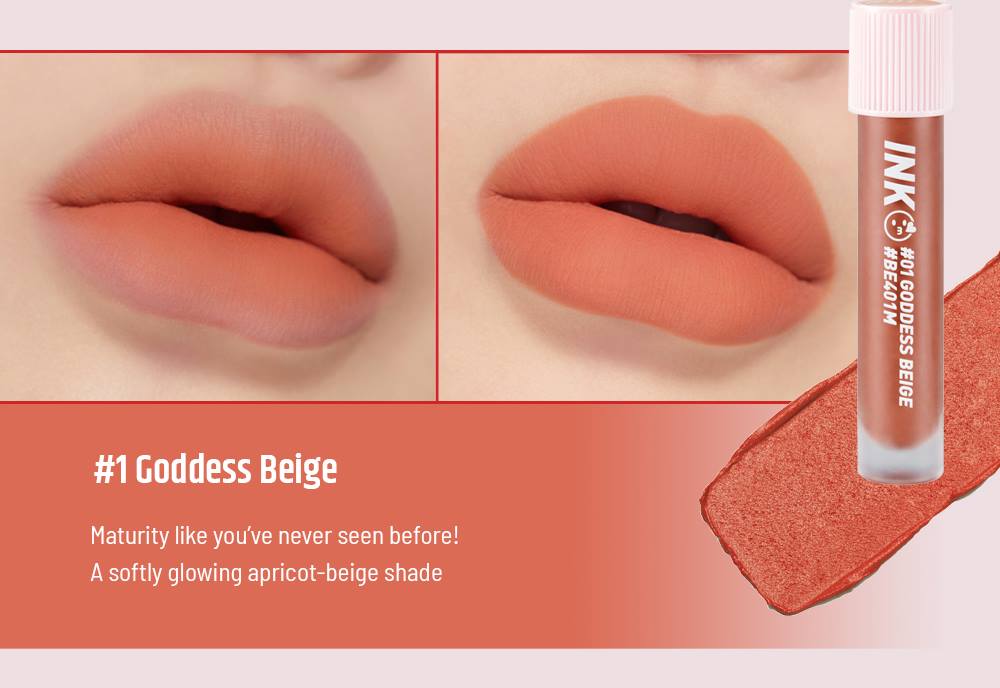 PERIPERA Ink Matte Blur Tint 01 Goddess Beige 3.8g Makeup Tools Beauty