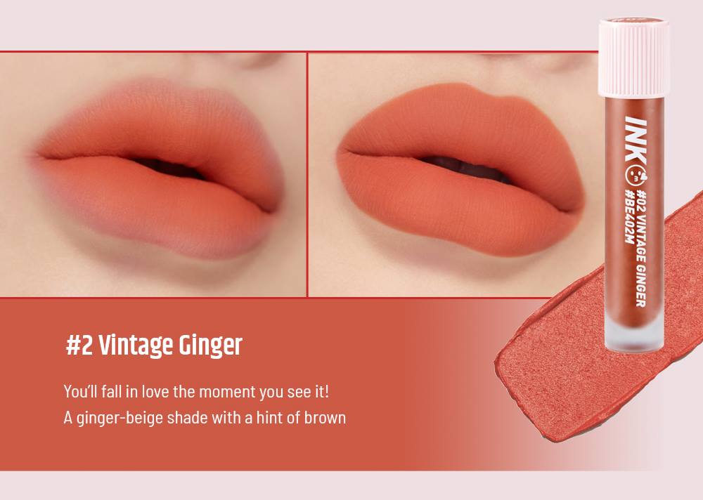 PERIPERA Ink Matte Blur Tint 02 Vintage Ginger 3.8g Makeup Tool Beauty