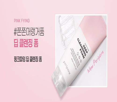 PERIPERA Pink Fying Deep Cleansing Foam 150ml Skin care Beauty Tools