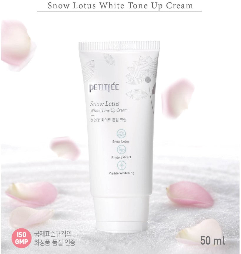 PETITFEE Snow Lotus White Tone Up Creams 50ml Cosmetics Beauty Facial