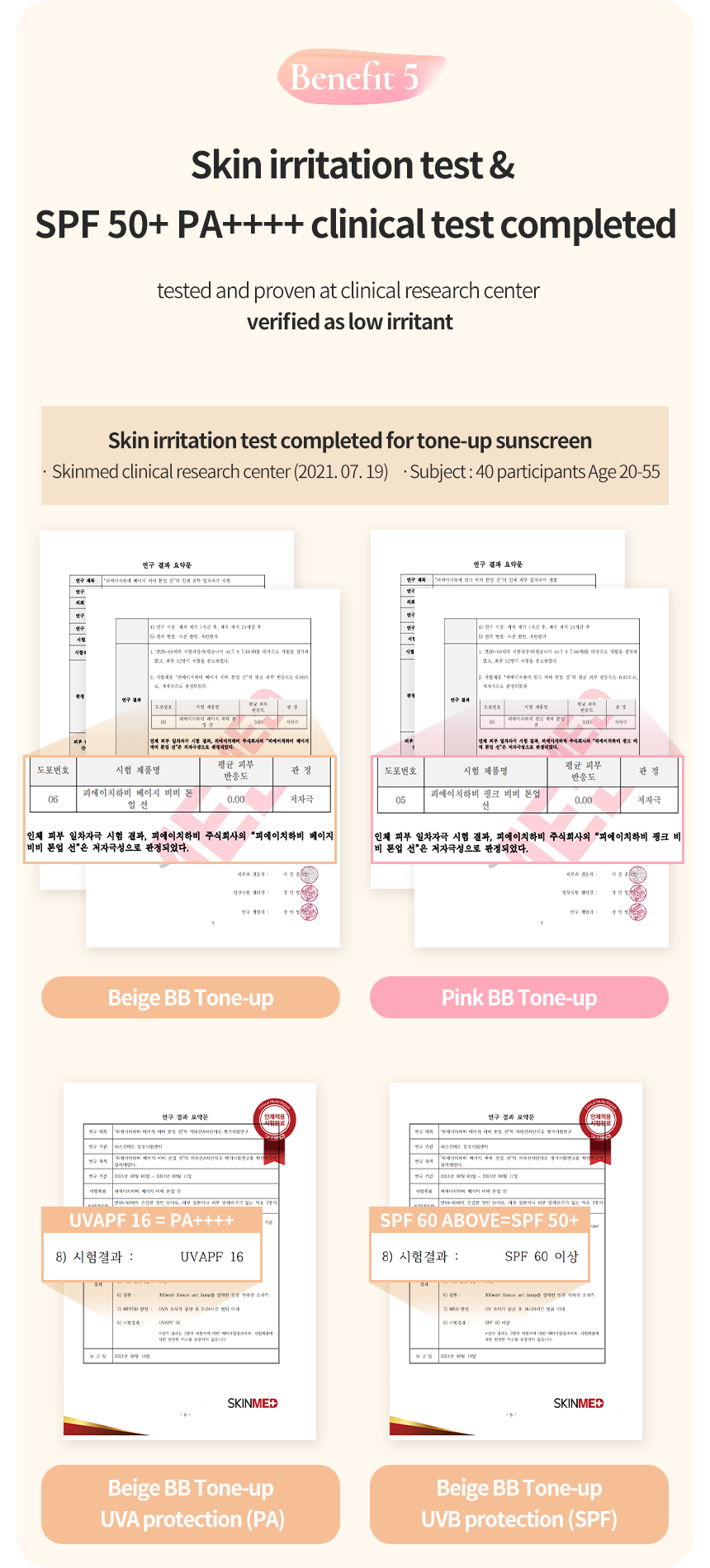 Ph. Hubby Pink BB Tone up 1g Sunscreen Cream Tube Type SPF50+ PA++++ 50g No White Cast Facial Skincare UV block Face Body Neck