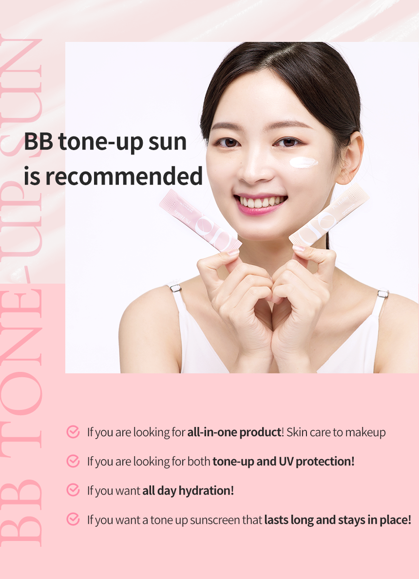 Ph. Hubby BB Tone up 1g Sunscreen Cream Stick Type SPF50+ PA++++ 50pcs No White Cast Facial Skincare UV block Face Body Neck