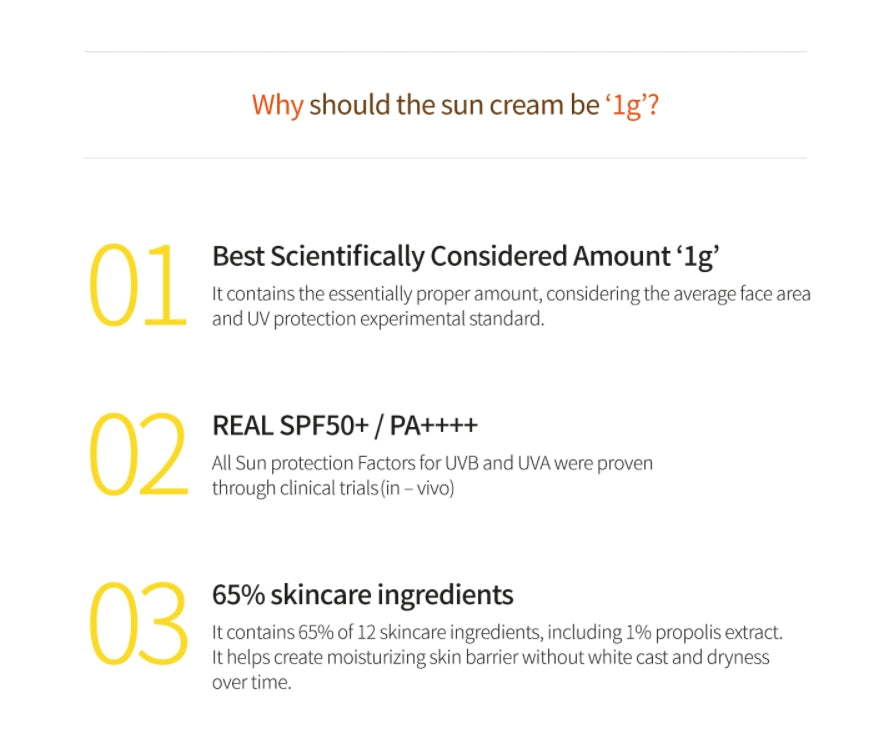 Ph. Hubby 1g Sun Creams Tube Type Intensive Protection SPF50+ PA ++++ 50ml Facial Sunscreens Skincare Sunblocks