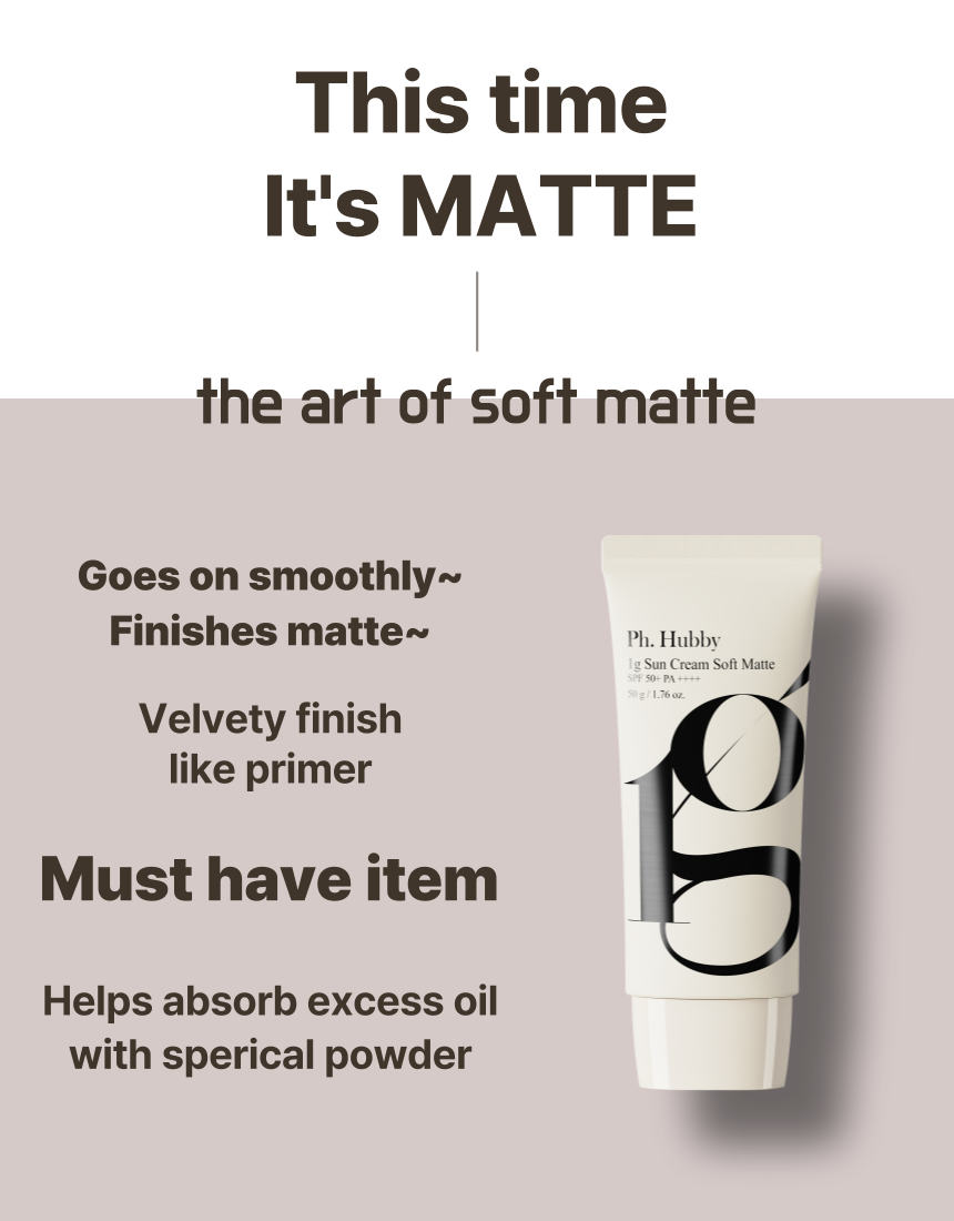 Ph. Hubby 1g Soft Matte Sun Creams Tube Type Whitening SPF50+ PA++++ 50ml No White Cast Facial Sunscreens Skincare Sunblock UV Face Body Neck