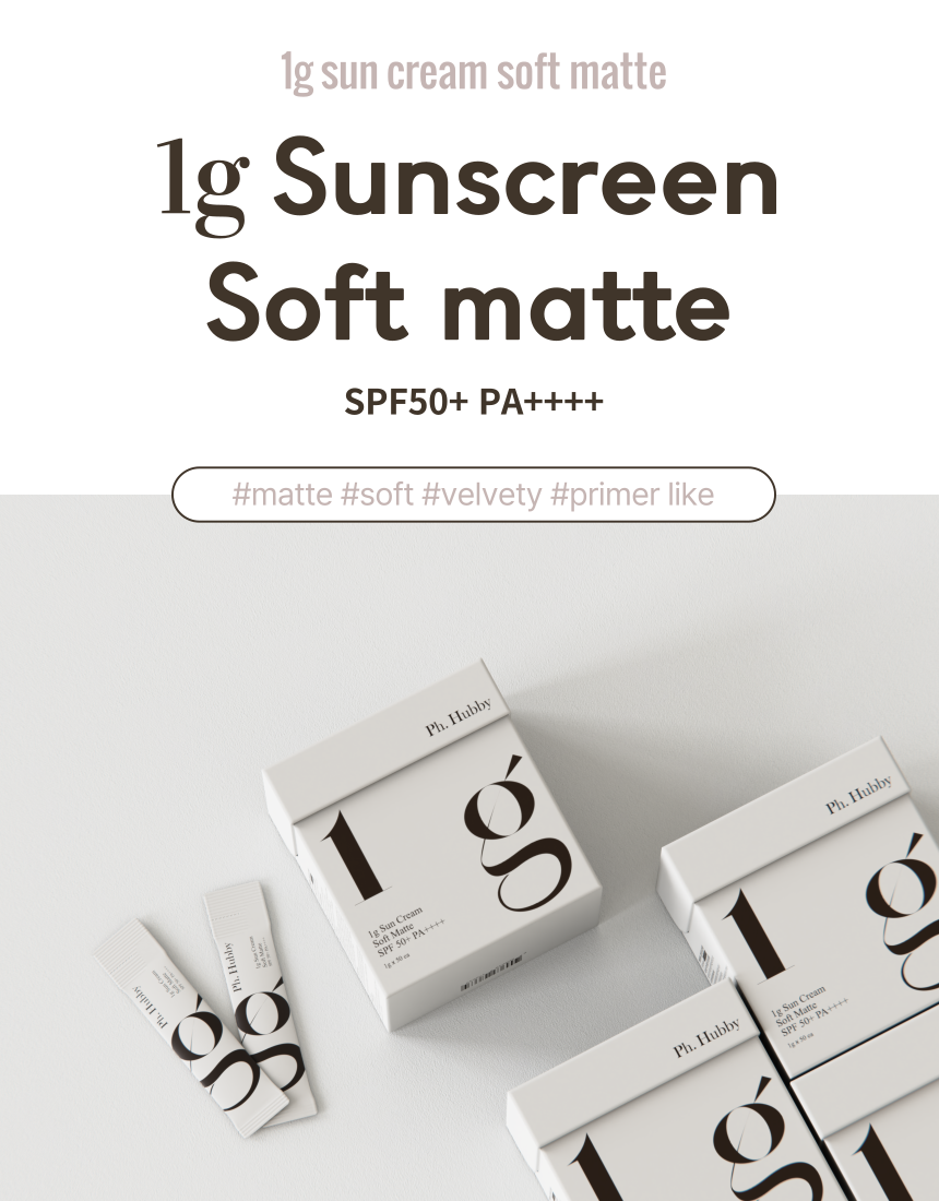 2 Pieces Ph. Hubby 1g Soft Matte Sun Creams Tube Type Whitening SPF50+ PA++++ 50ml No White Cast Facial Sunscreens Skincare Sunblock UV Face Body Neck