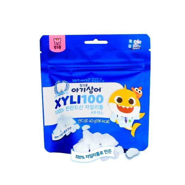 Pink Fong Baby Shark Xylitol 100 1 Pack After Brushing Children and Adults Kids Gifts healthy Foods snacks Candy Candies Sweets