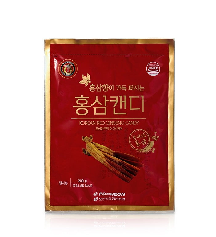 POCHEON Korean Red Ginseng Pop Candy Hongsam Gifts Health Foods Snack