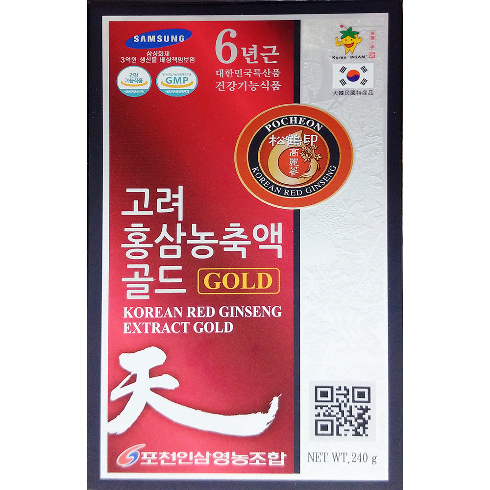 POCHEON Korean Red ginseng Extract Gold 240g Health supplements blood flow memory antioxidant immunity fatigue improvement Drink Study