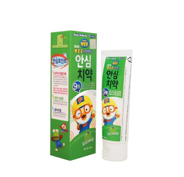 PORORO Ansim No Fluoride Toothpaste 80g Natural apple flavor Kids Oral