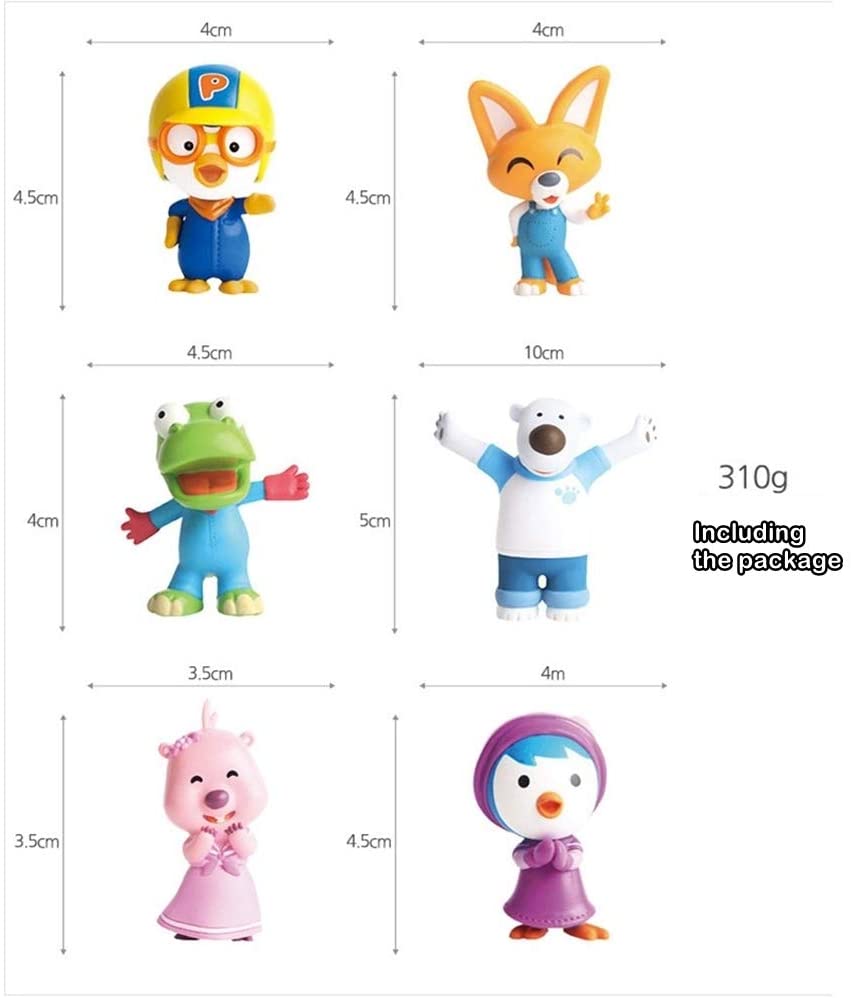 PORORO Figure 6 Types Sets Toy Animated Characters Best Sellers