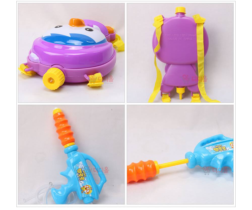 PORORO Mini Patty Backpack RuckSack Water gun Kids Toys Summer Game